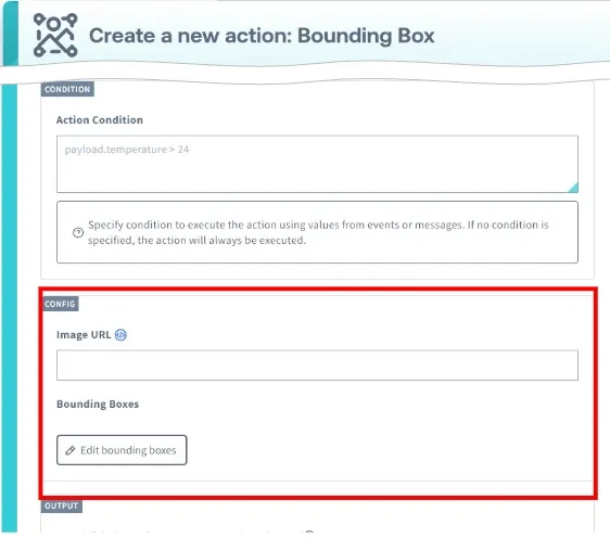 Bounding Box Action configuration